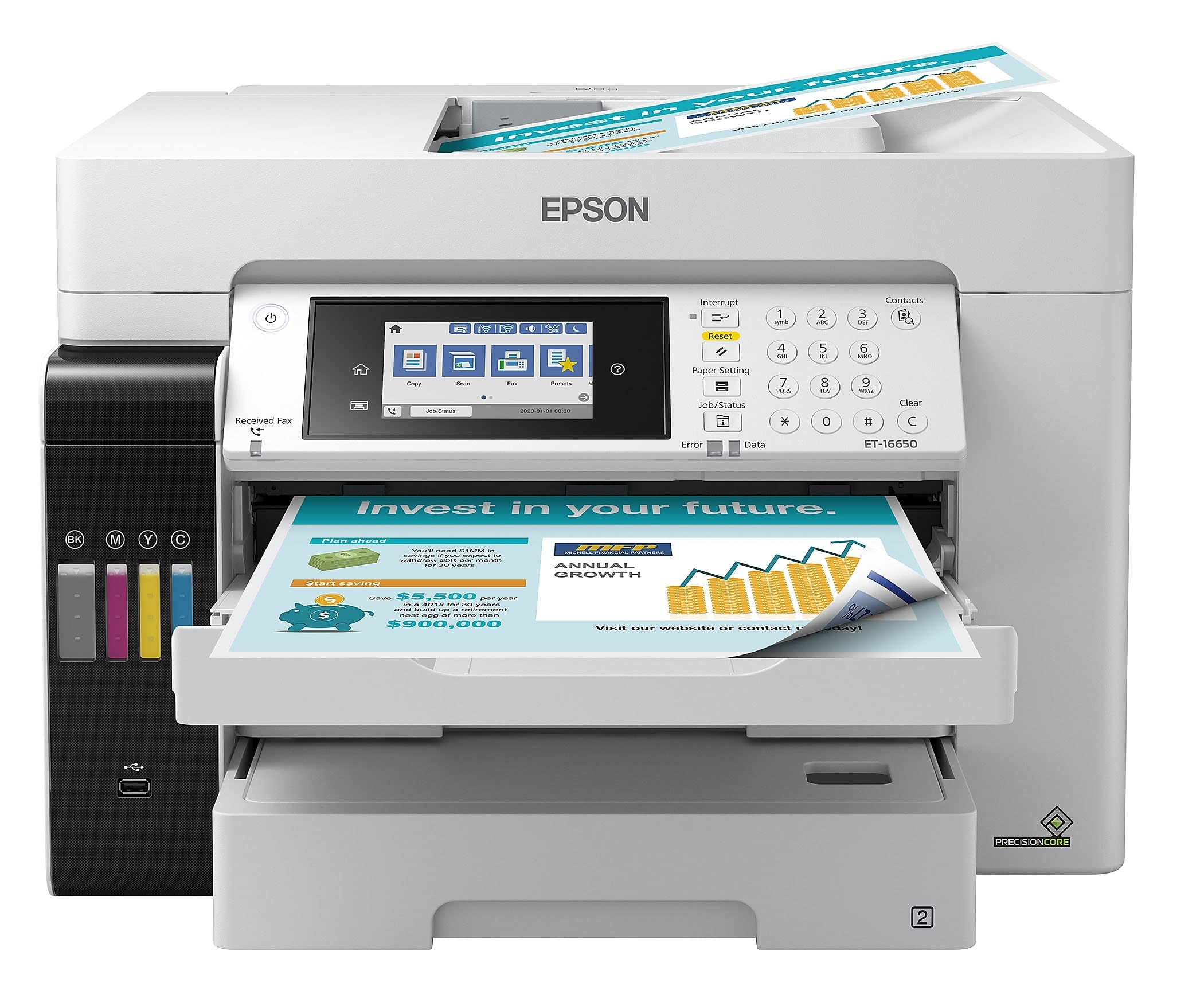 Epson Impressora Supertank EcoTank Pro ET-16650 sem fio de grande